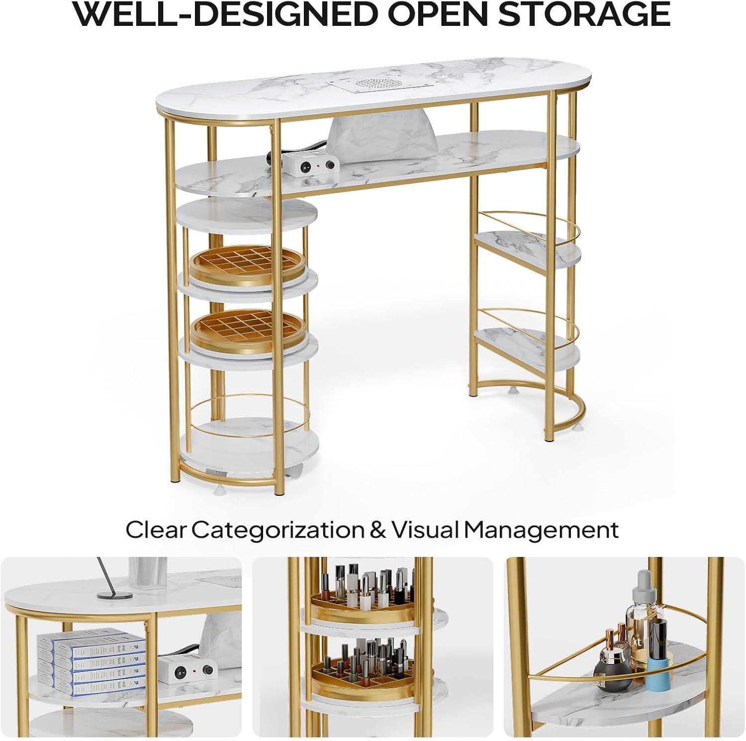 WELL-DESIGNED OPEN STORAGE

Clear Categorization & Visual Management