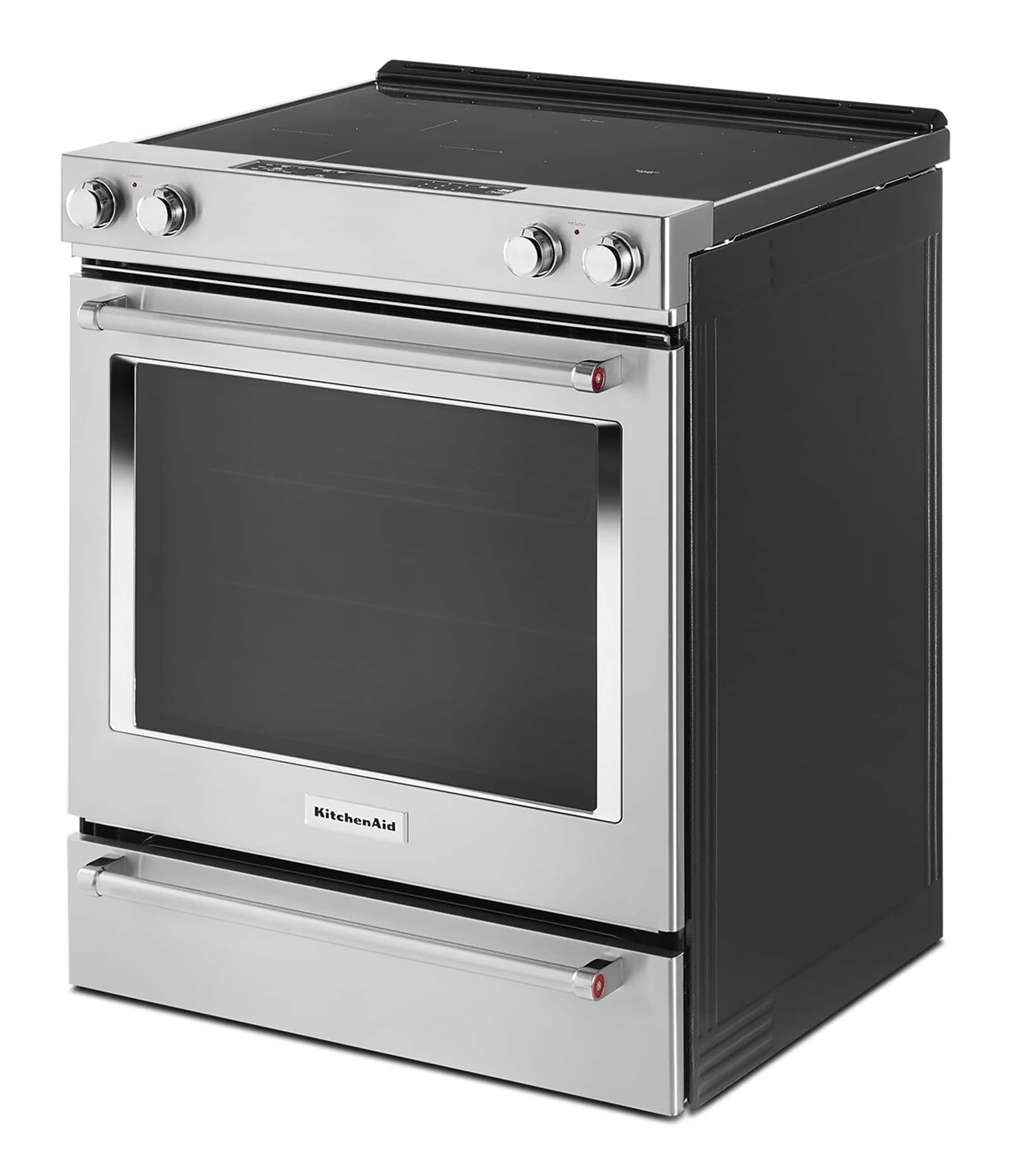 Alt View 12. KitchenAid - 6.4 Cu. Ft. Self-Cleaning Slide-In Electric Convection Range - Stainless steel.