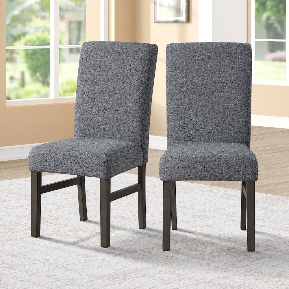 Alt View 1. New Classic Furniture - High Line Upholstered Dining Chair (Set of 2), Gray - Grey.