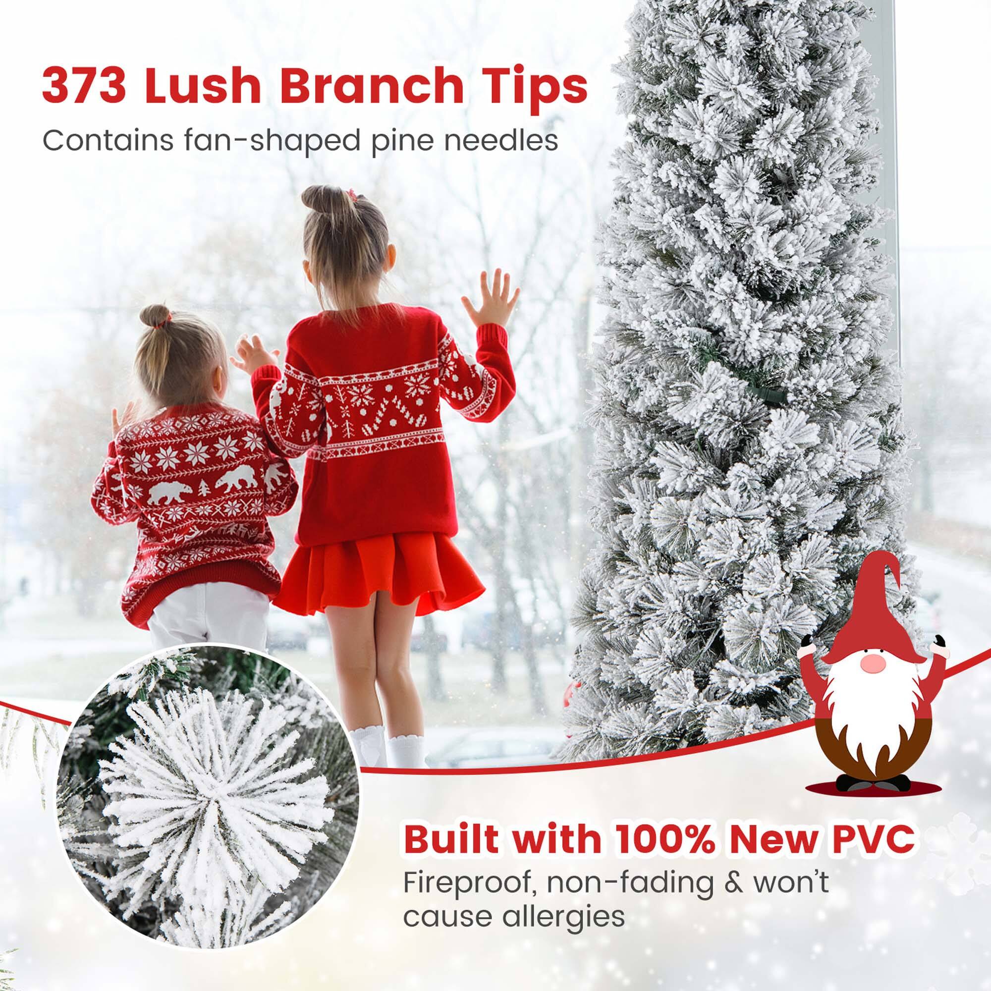 373 Lush Branch Tips contains fan-shaped pine needles, built with 100% new PVC. It is fireproof, non-fading, and won't cause allergies.