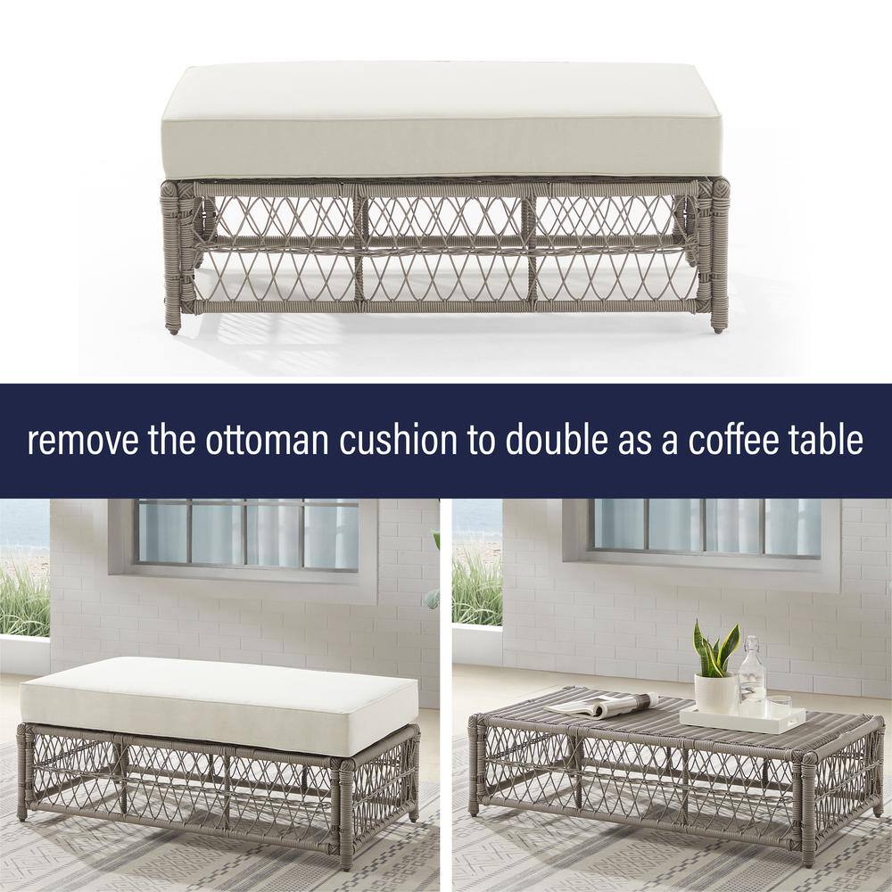 remove the ottoman cushion to double as a coffee table