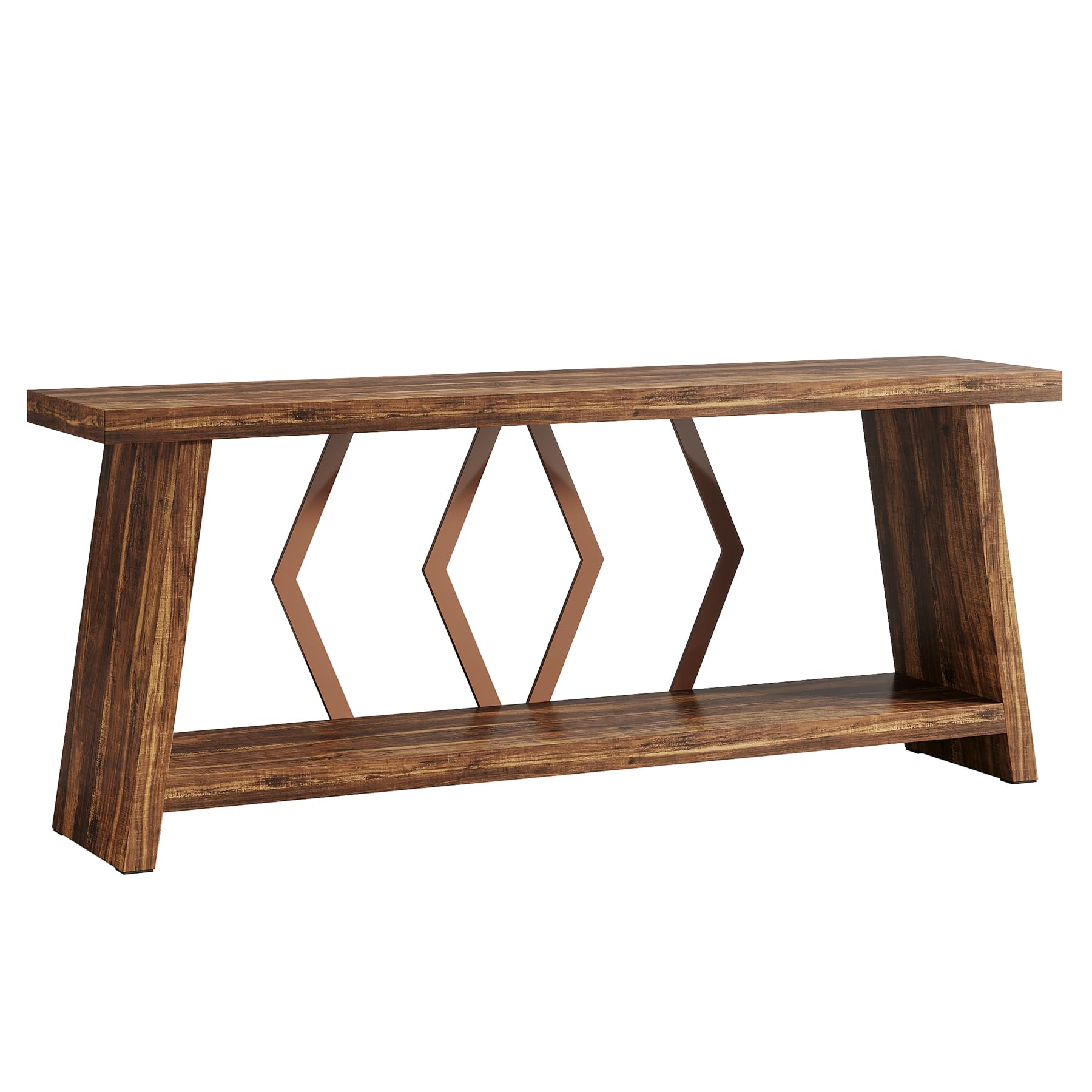Alt View 4. Tribesigns - 70.86-Inch Extra Long Console Table for Living Room - Brown.