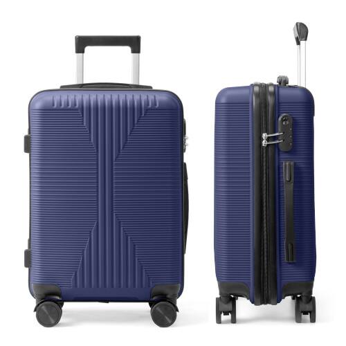 Alt View 8. Winado - 20" Hardshell Carry On Luggage with Spinner Wheels Lightweight PP Hardside Small Suitcase with Built-in Lock - Navy Blue.
