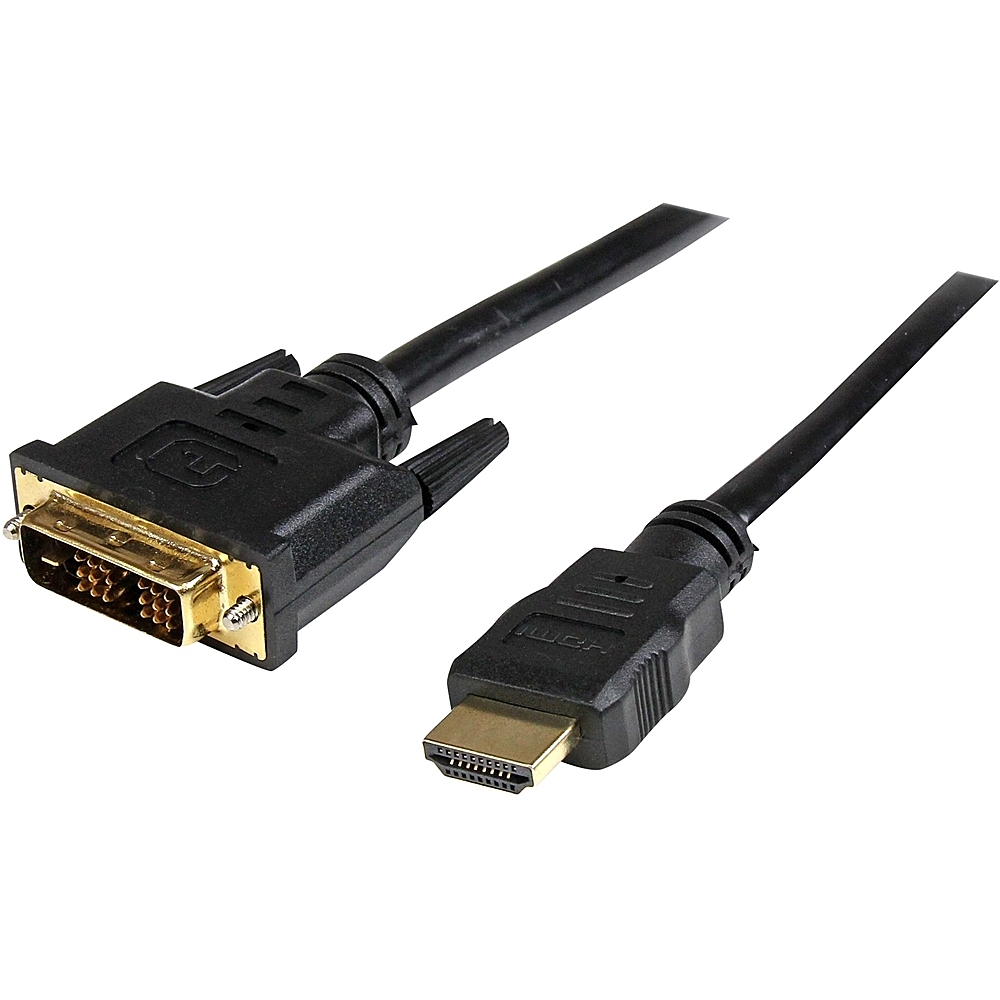 Angle View: StarTech.com - 6' HDMI to DVI-D Video Cable - Black
