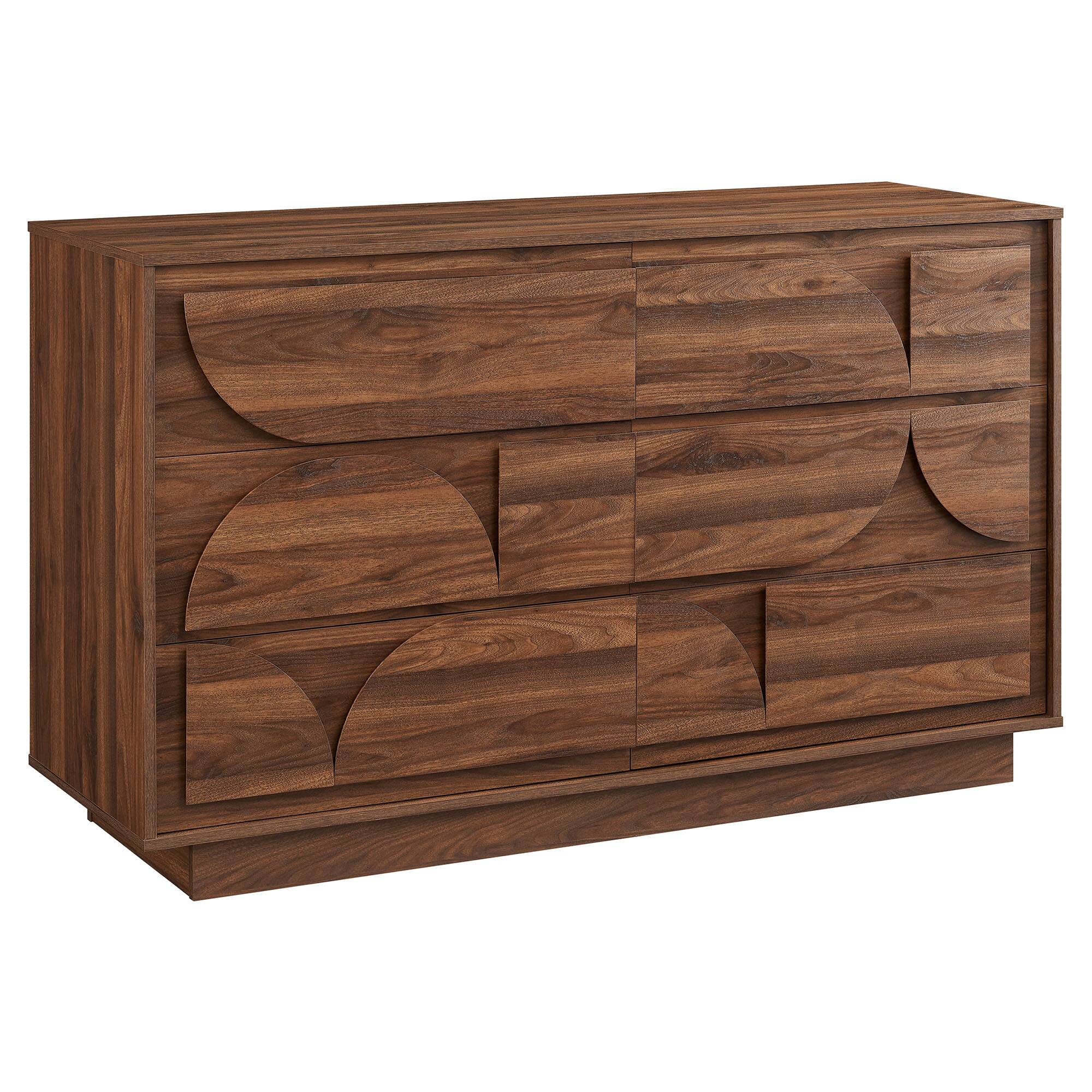 Angle. Modway - Bulwark 6-Drawer Dresser by Modway - Walnut.