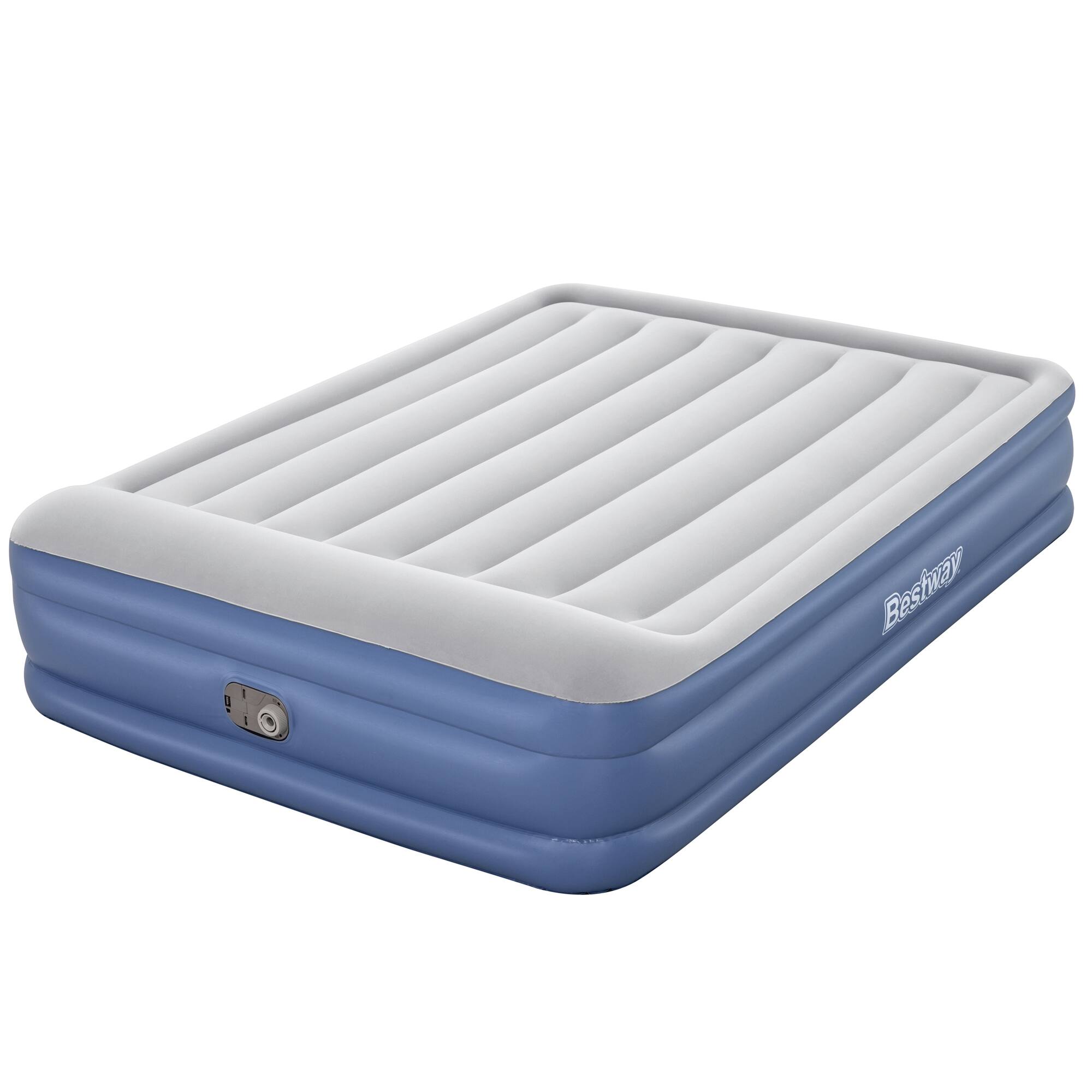 Front. Bestway - Tritech Air Mattress: Queen 18" - Built-In AC Pump - Multicolored.