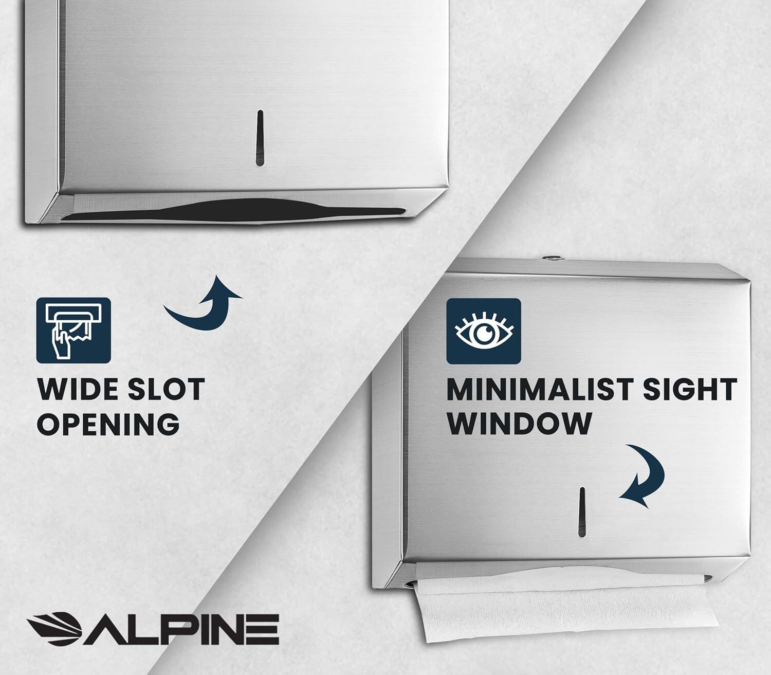 ALPINE, WIDE SLOT OPENING, MINIMALIST SIGHT WINDOW