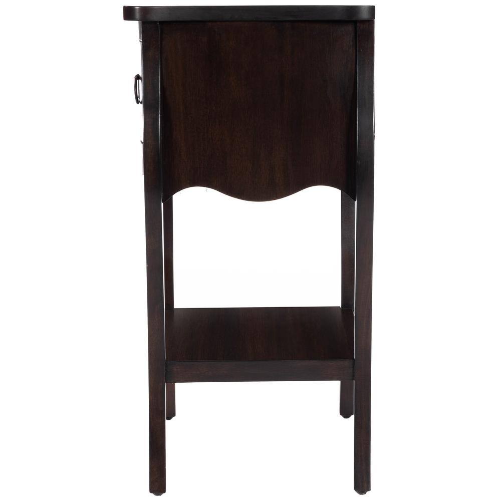 Alt View 2. Butler Specialty - Rochelle 1 Drawer Nightstand - Dark Brown.