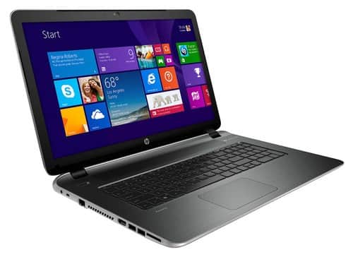 Front. HP - Pavilion 17.3" Touch-Screen Laptop - AMD A8-Series - 6GB Memory - 750GB Hard Drive - Natural Silver.