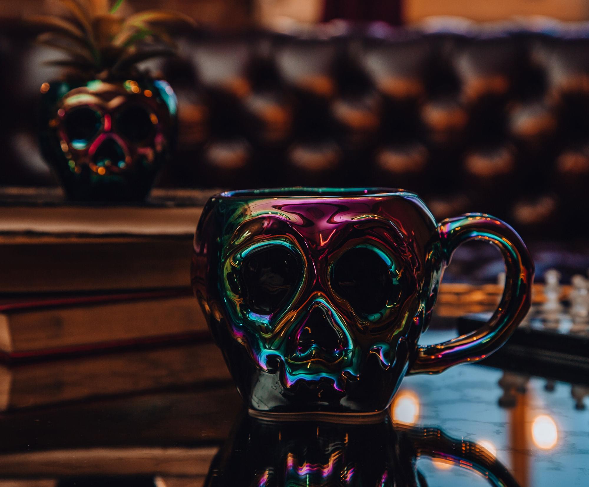 Alt View 4. Disney - Disney Villains Evil Queen Poison Apple Electroplated Sculpted Ceramic Mug - Purple.