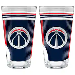 Great American Products - Washington Wizards Two-Piece 16oz. Pint Glass Set - Multicolor