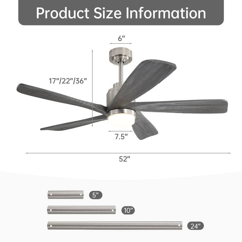 Product Size Information

- 6"
- 17"/22"/36"
- 7.5"
- 52"
- 5"
- 10"
- 24"