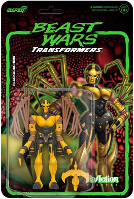 Super7 - Transformers - ReAction Wv 7 Beast Wars - Black Arachnia - Collectibles - Multicolor