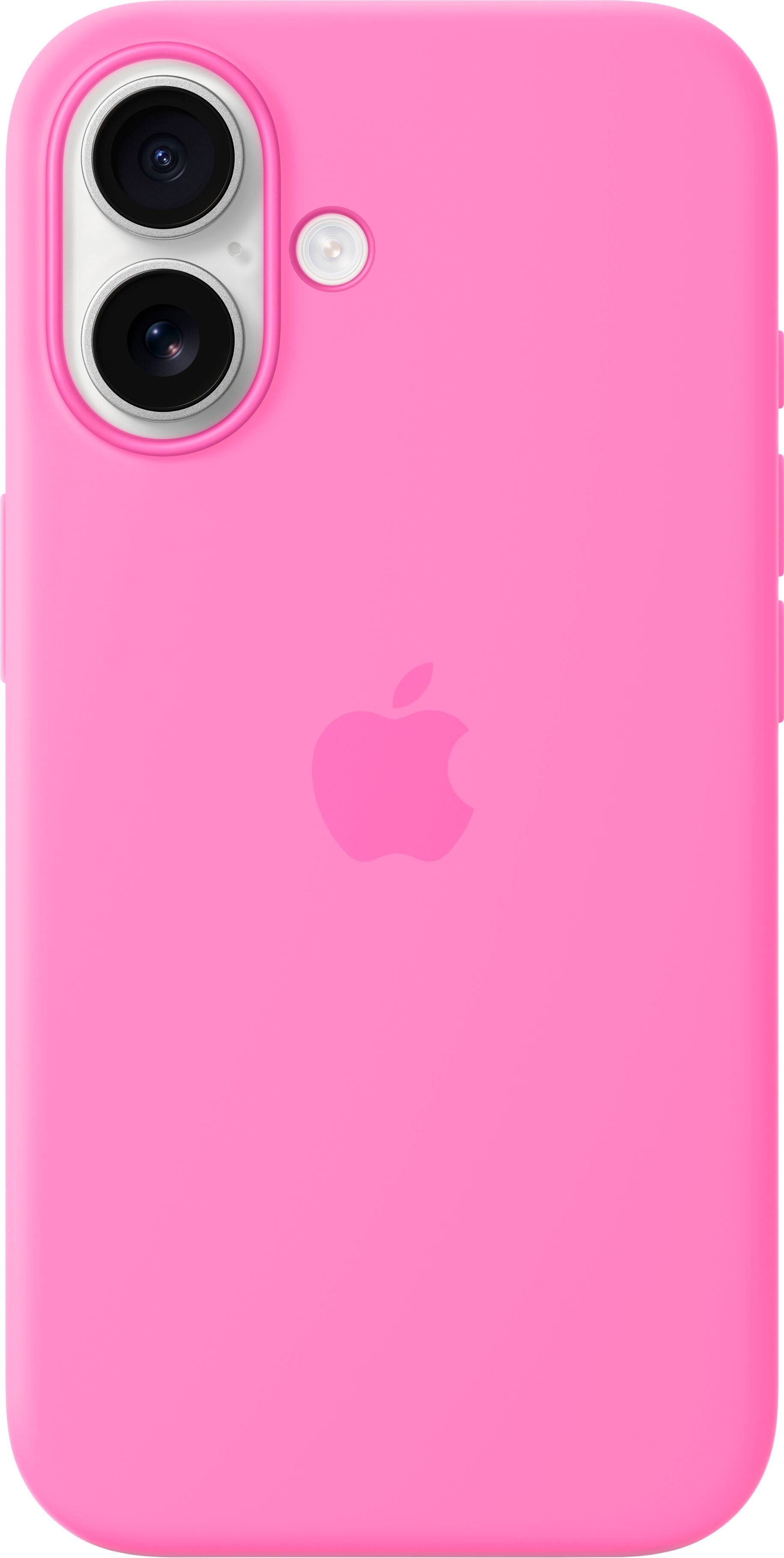Back. Apple - iPhone 16 Silicone Case with MagSafe - Peony.