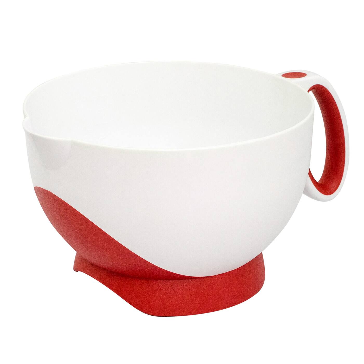 Alt View 1. Cuisipro - Deluxe Batter Bowl Mixing With Handle And Measurements - Red.