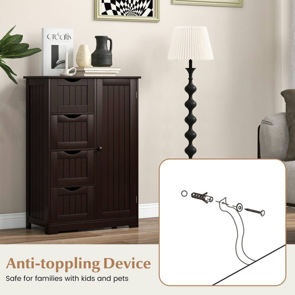 Anti-toppling Device  
Safe for families with kids and pets