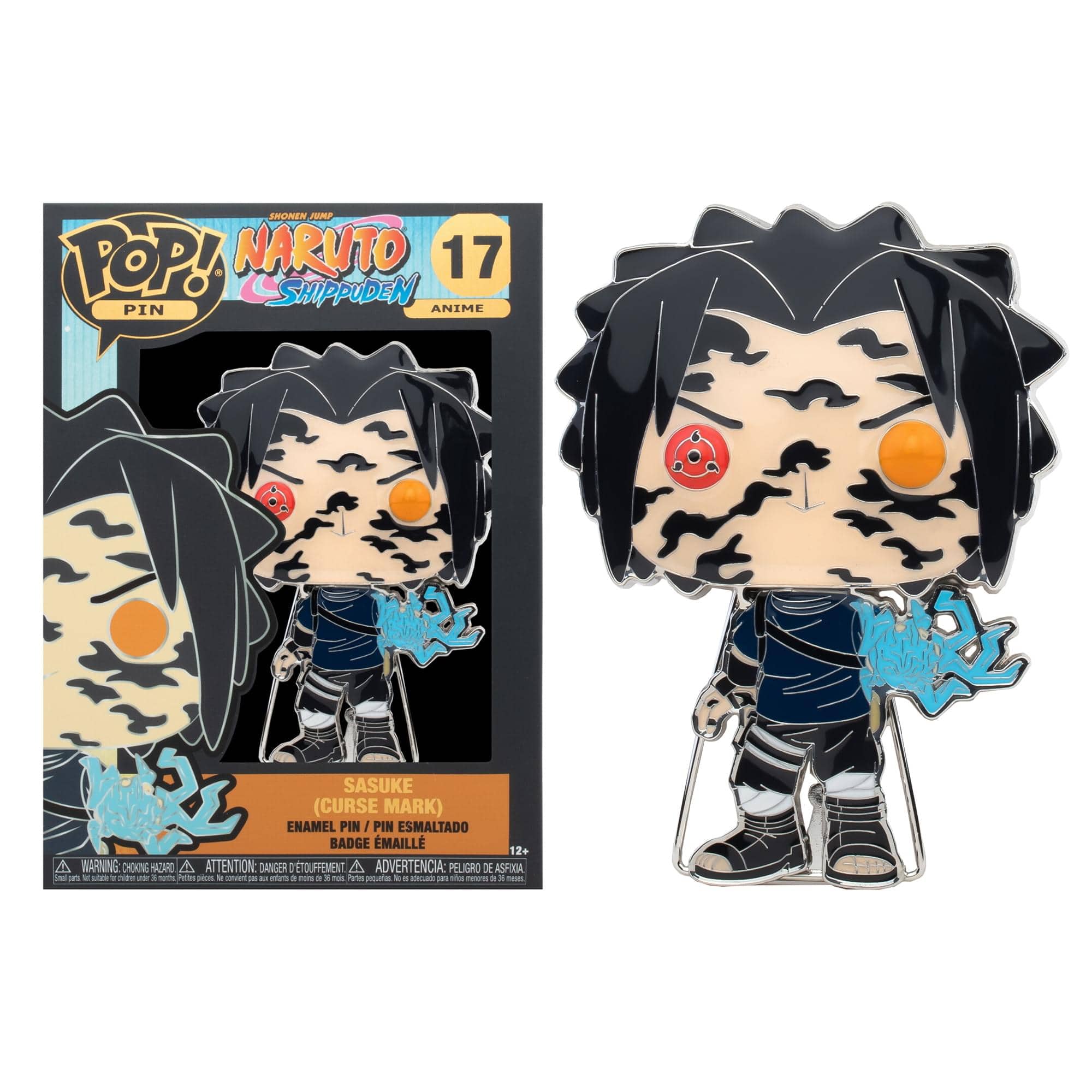 Naruto 3 Inch Funko POP Pin | Sasuke - Black
