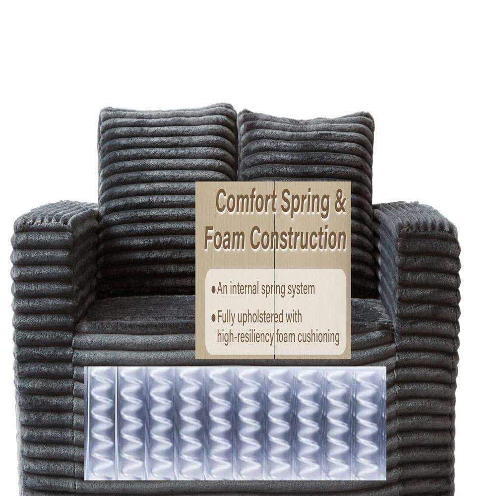 Comfort Spring & Foam Construction  
- An internal spring system  
- Fully upholstered with high-resiliency foam cushioning