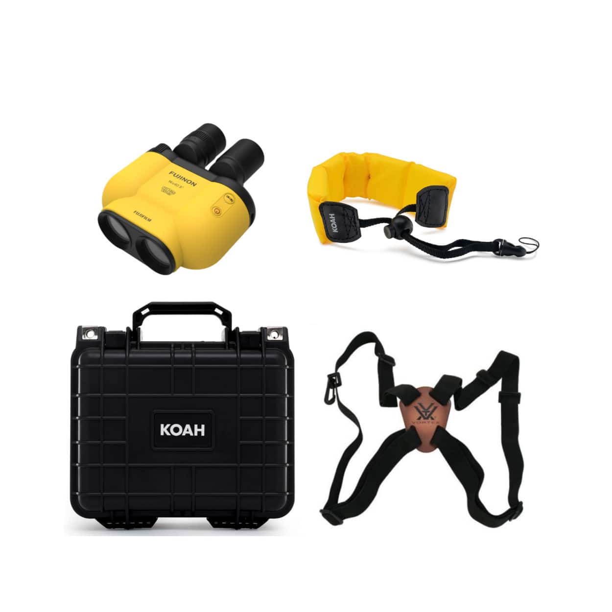 Fujifilm - TS-X 1440 Techno Stabi Binoculars with Softcase (Yellow) Bundle