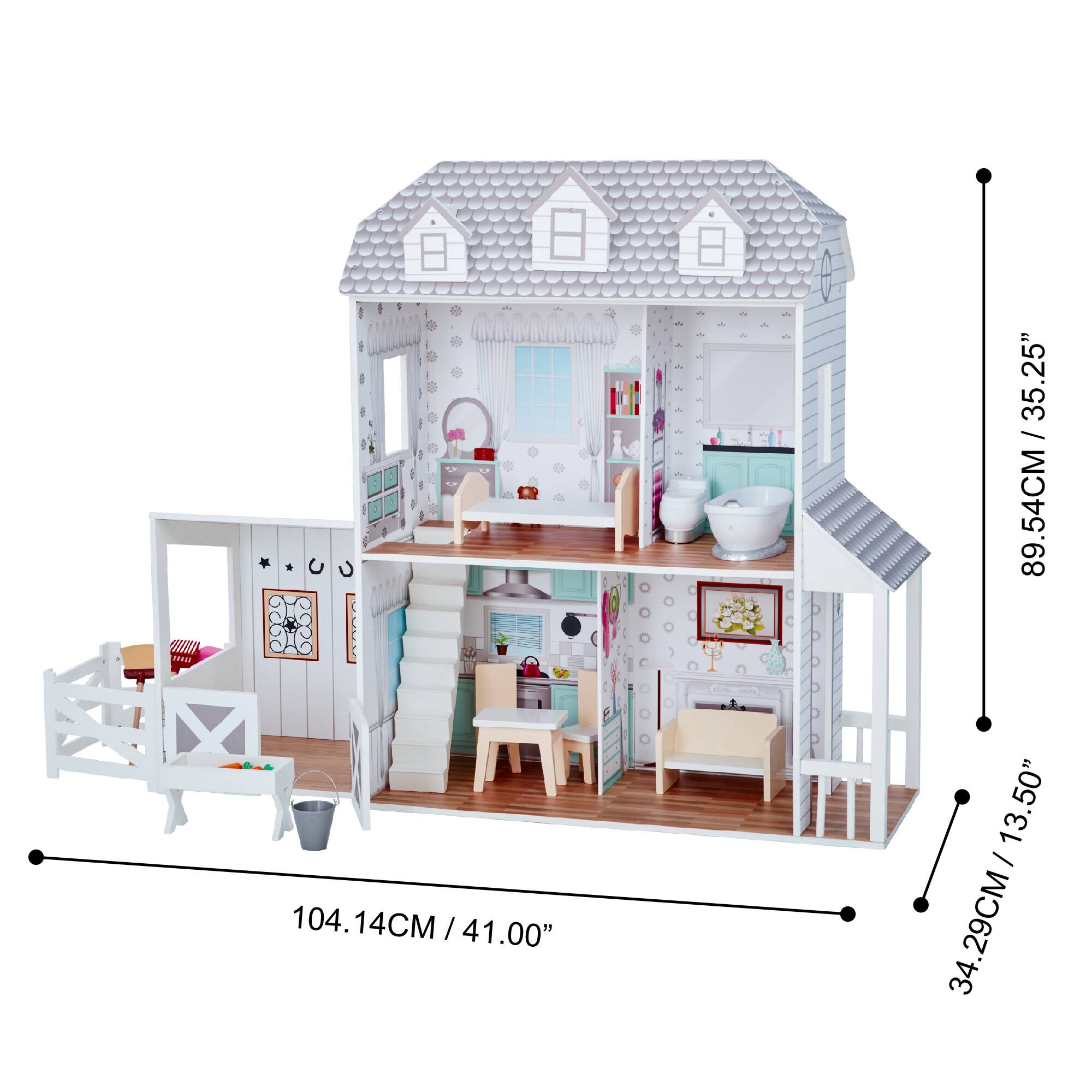 104.14CM / 41.00"  
9.54CM / 35.25" / 35.25" / 34.29CM / 13.50"  
4.29CM