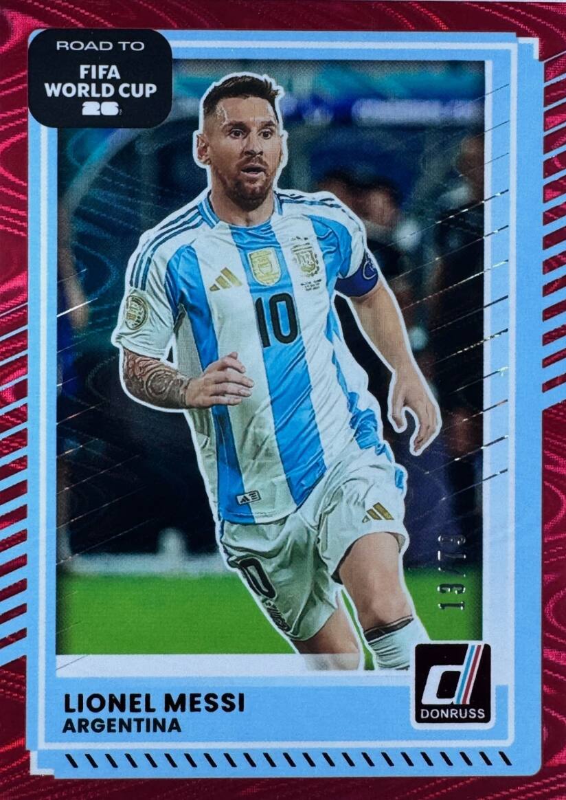 ROAD TO FIFA WORLD CUP 26  
LIONEL MESSI ARGENTINA  
13.19  
DONRUSS