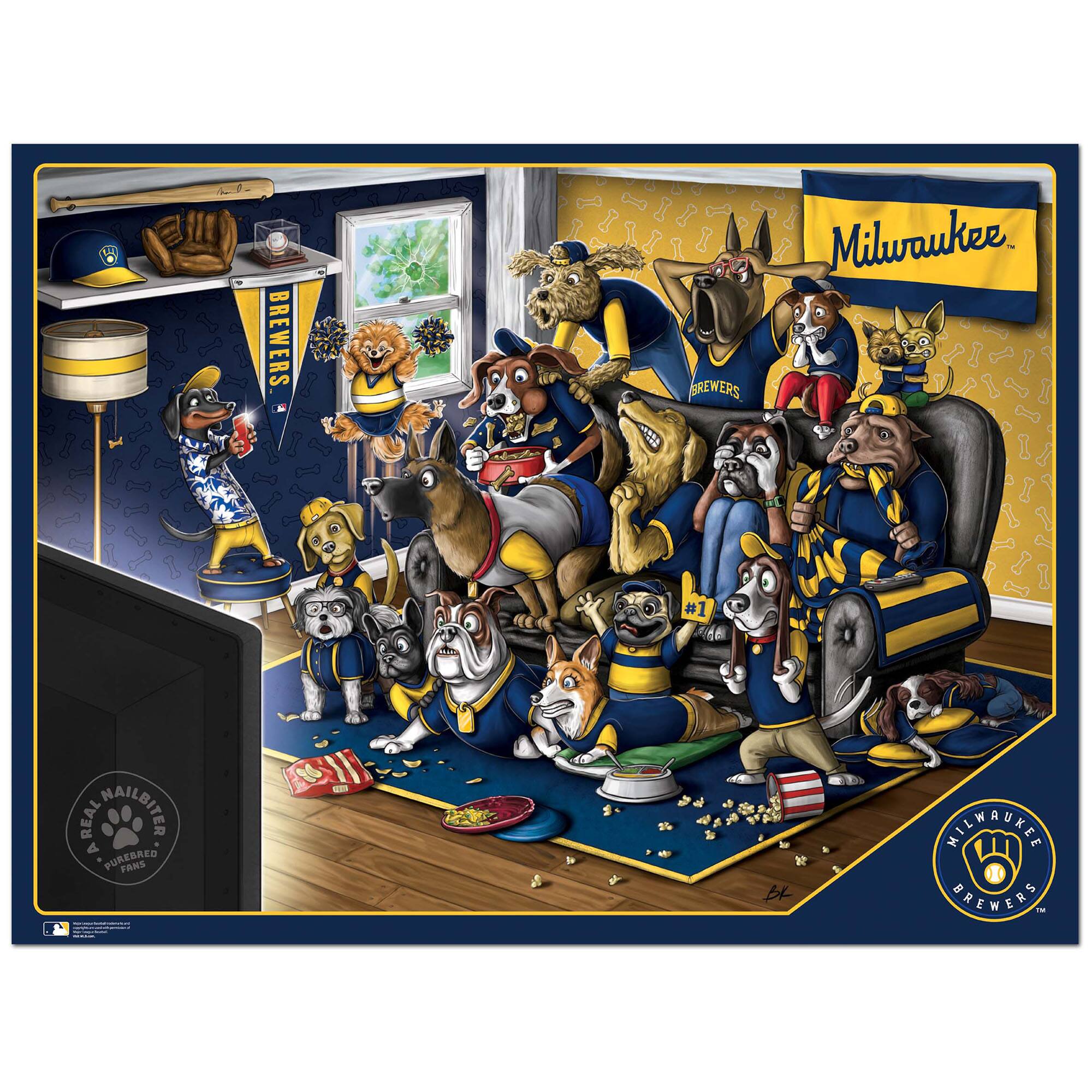 BREWERS Milwaukee  
#1 Sara REAL NAILBITER A PUREBRED PANS FILHAUKEE BREWERS