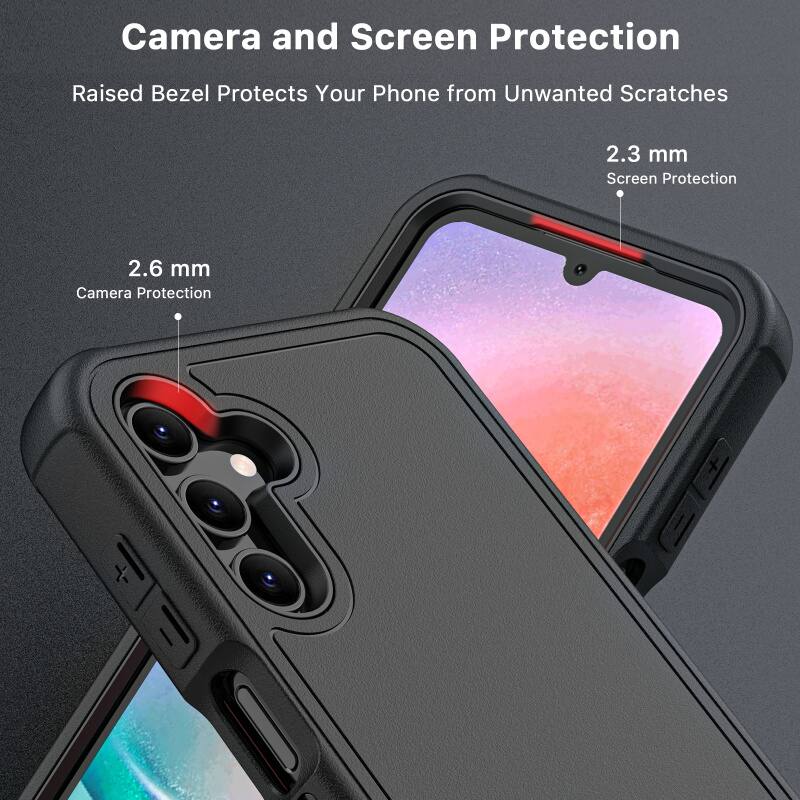 Camera and Screen Protection
Raised Bezel Protects Your Phone from Unwanted Scratches
2.3 mm Screen Protection
2.6 mm Camera Protection