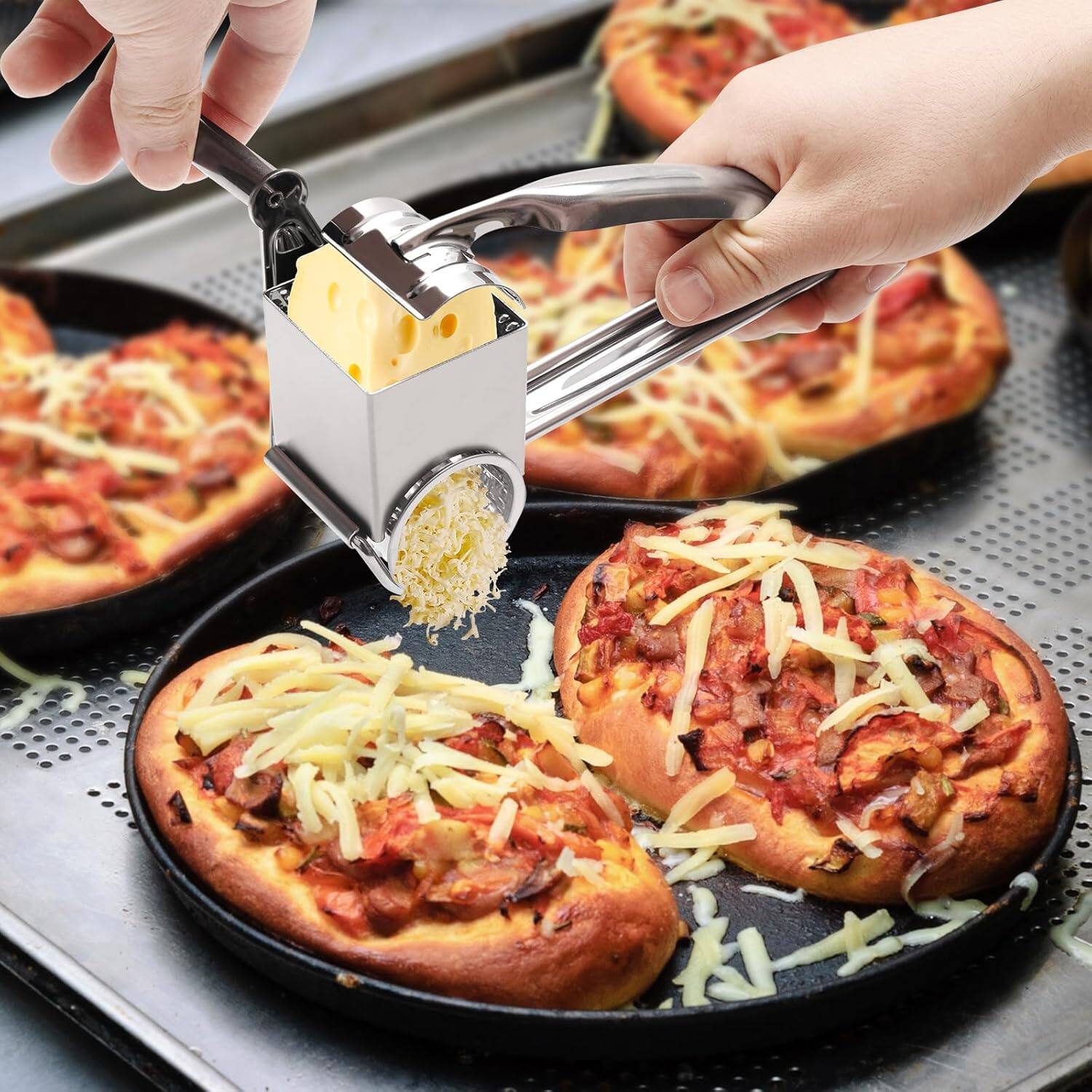 Alt View 2. Giantpower - Stainless Steel Single Drum Rotary Cheese Grater.