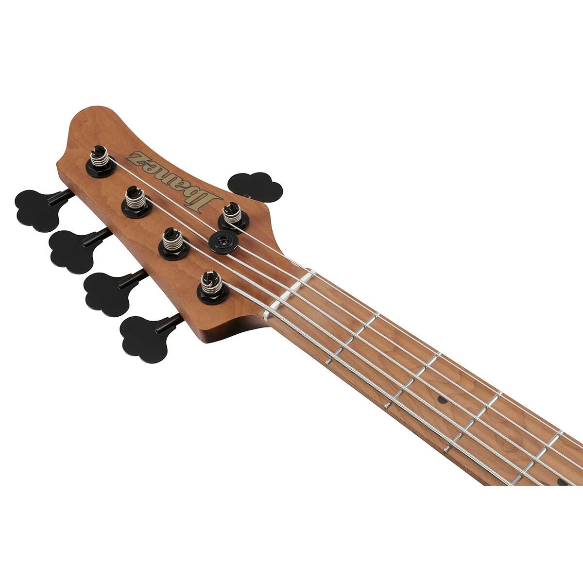 Alt View 7. Ibanez - Ibanez MDM Mode Series MDM1305 5-String Electric Bass Guitar, Natural Stained Amber Burst.