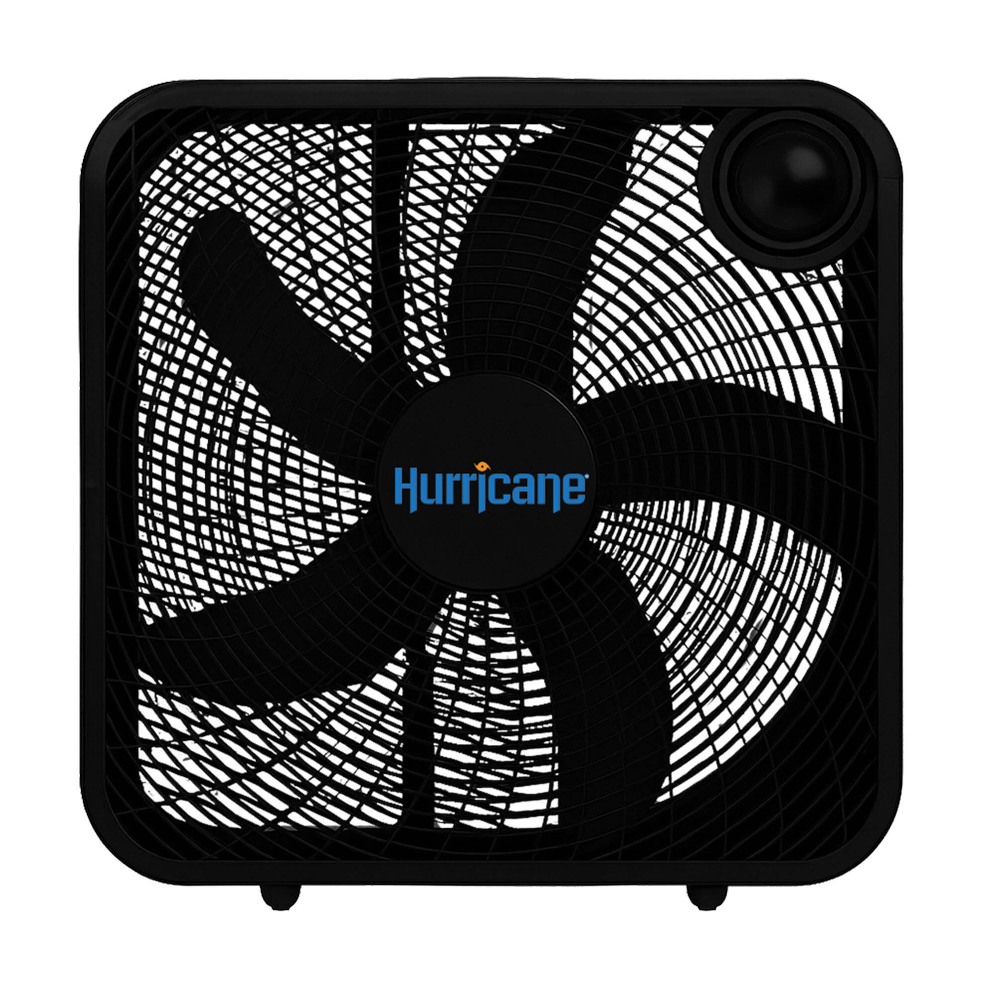 Alt View 6. Hurricane - Hurricane 20" Classic Series Floor Box Fan with 3 Speed Settings, Black, 2 Pack - Black.