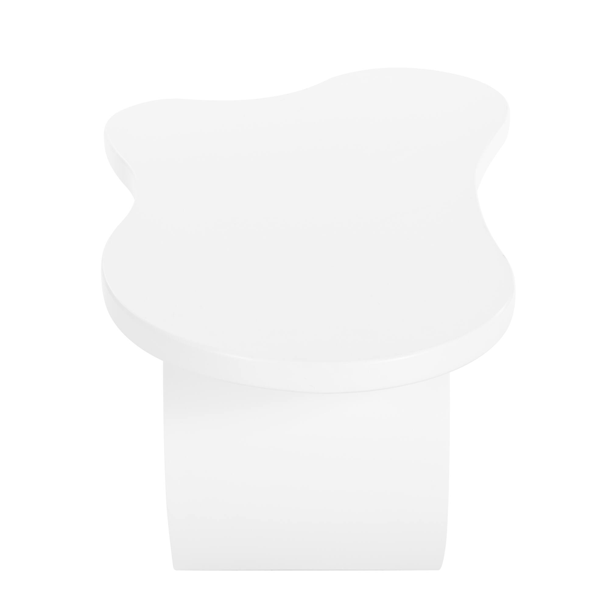 Alt View 7. GOODSILO - Modern Cloud-Shaped Coffee Table with Curved Legs and Rounded Edges for Living Room or Apartment - White.