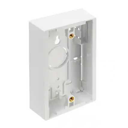 Front. Leviton - Surface Mount Backbox Single-Gang 1.45 in Depth Model 42777-1WB - White.