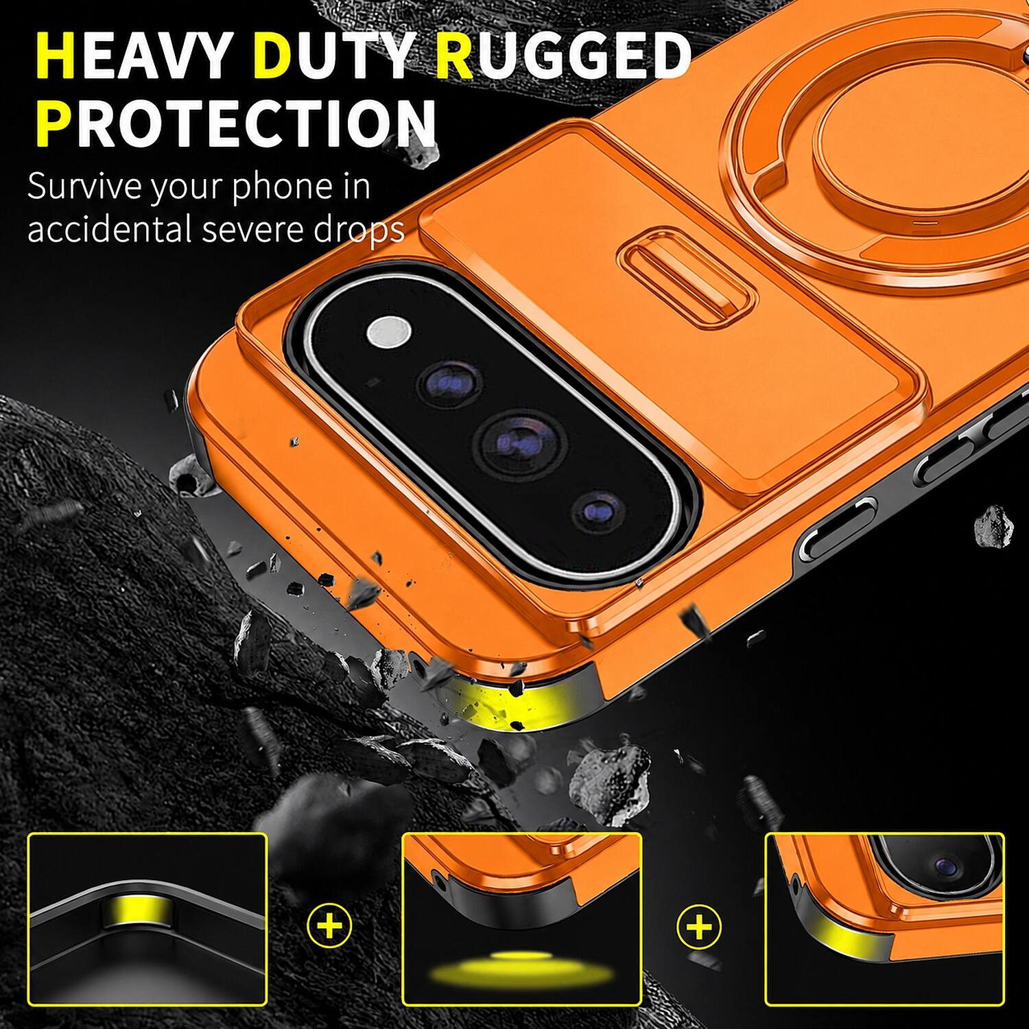 HEAVY DUTY RUGGED PROTECTION  
Survive your phone in accidental severe drops