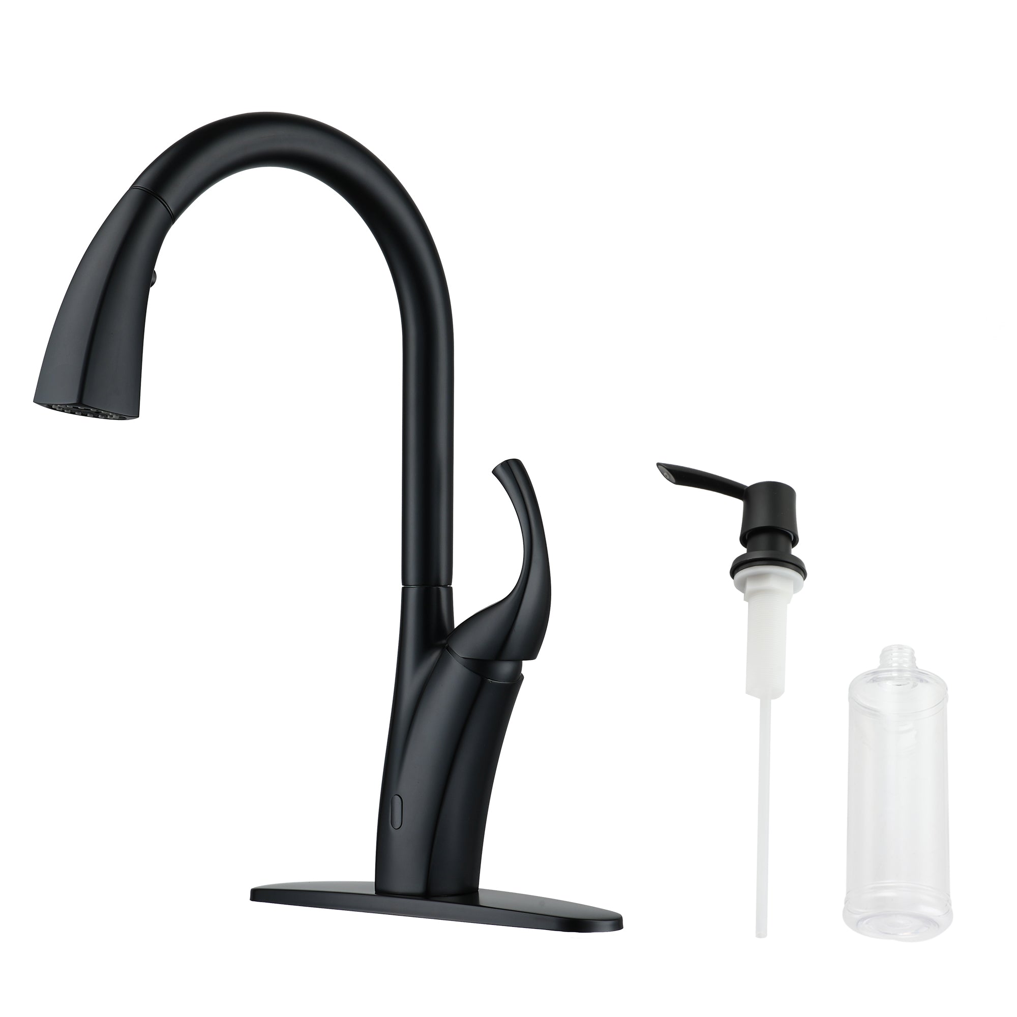 3-Spray Patterns 1.8 GPM Touchless Single Handle Pull Down Sprayer Kitchen Faucet with Soap Dispenser