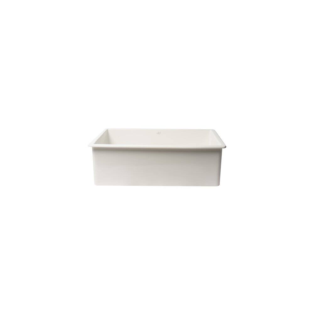 Alt View 5. Alfi - ALFI brand Fireclay White 32 x 19 Single Bowl Undermount / Drop In Kitchen Sink with Grid - White.