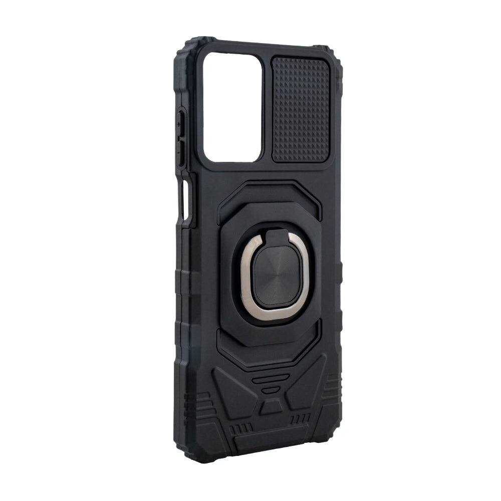 Reiko - Kickstand Ring Holder Tpu Shockproof Case For Motorola Moto G 5G (2024) In - Black