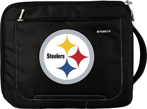 Front Standard. Tribeca - Pittsburgh Steelers Deluxe Apple® iPad® Sleeve - Black.