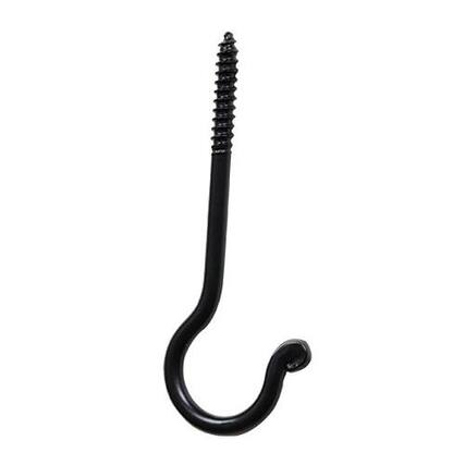 Front. BreeBe - Screw Hook 5" - Black.