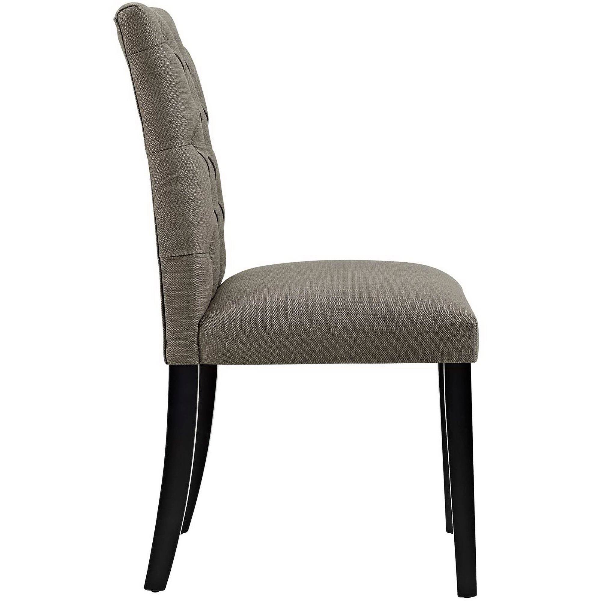 Left. Modway - Duchess Button Tufted Fabric Dining Chair by Modway - Granite.