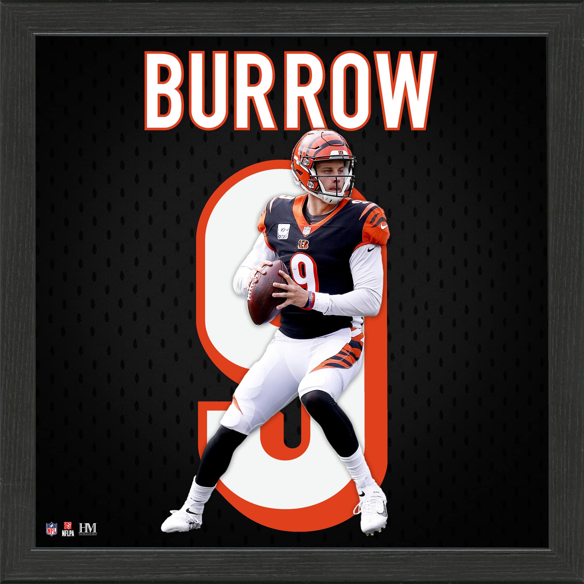 Highland Mint - Joe Burrow Cincinnati Bengals 13'' x 13'' Impact Jersey Framed Photo - Multicolor price history on PriceWatchPro