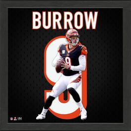 Highland Mint - Joe Burrow Cincinnati Bengals 13'' x 13'' Impact Jersey Framed Photo - Multicolor