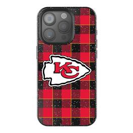Keyscaper - NFL - Kansas City Chiefs Plaid Bling iPhone Case - 14 - Black
