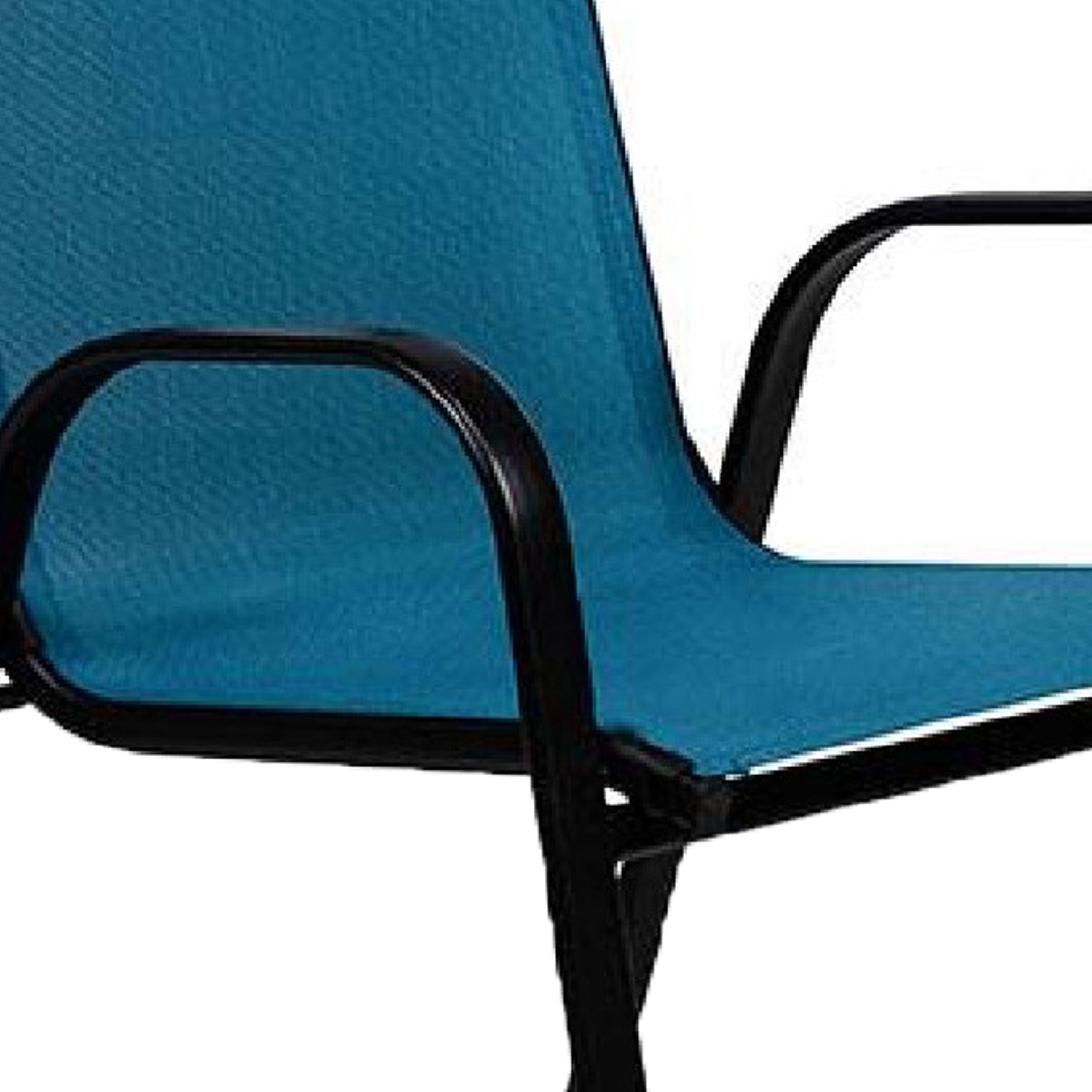 Alt View 1. Manhattan Lane - Feli Outdoor Stacking Chair Set of 2 - Blue, Black.