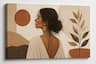 FC Design - Large Canvas 24x36" Ready-to-Hang Minimal Earth Tones Art Painting Home Wall Décor - MultiColor