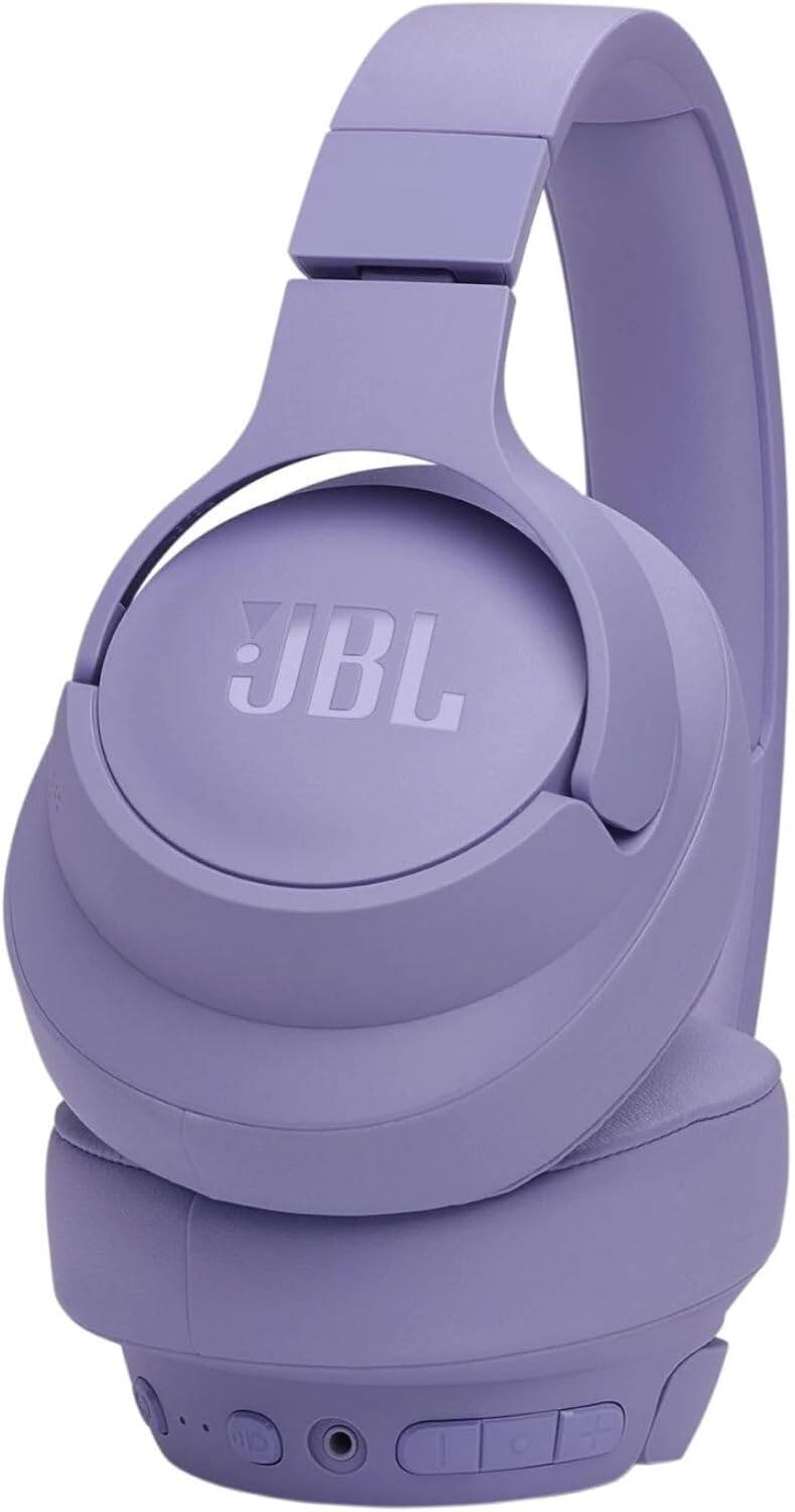 Left. JBL - JBL Tune 770NC Adaptive Noise Cancelling Wireless Over-Ear Headphones - Purple - Purple.
