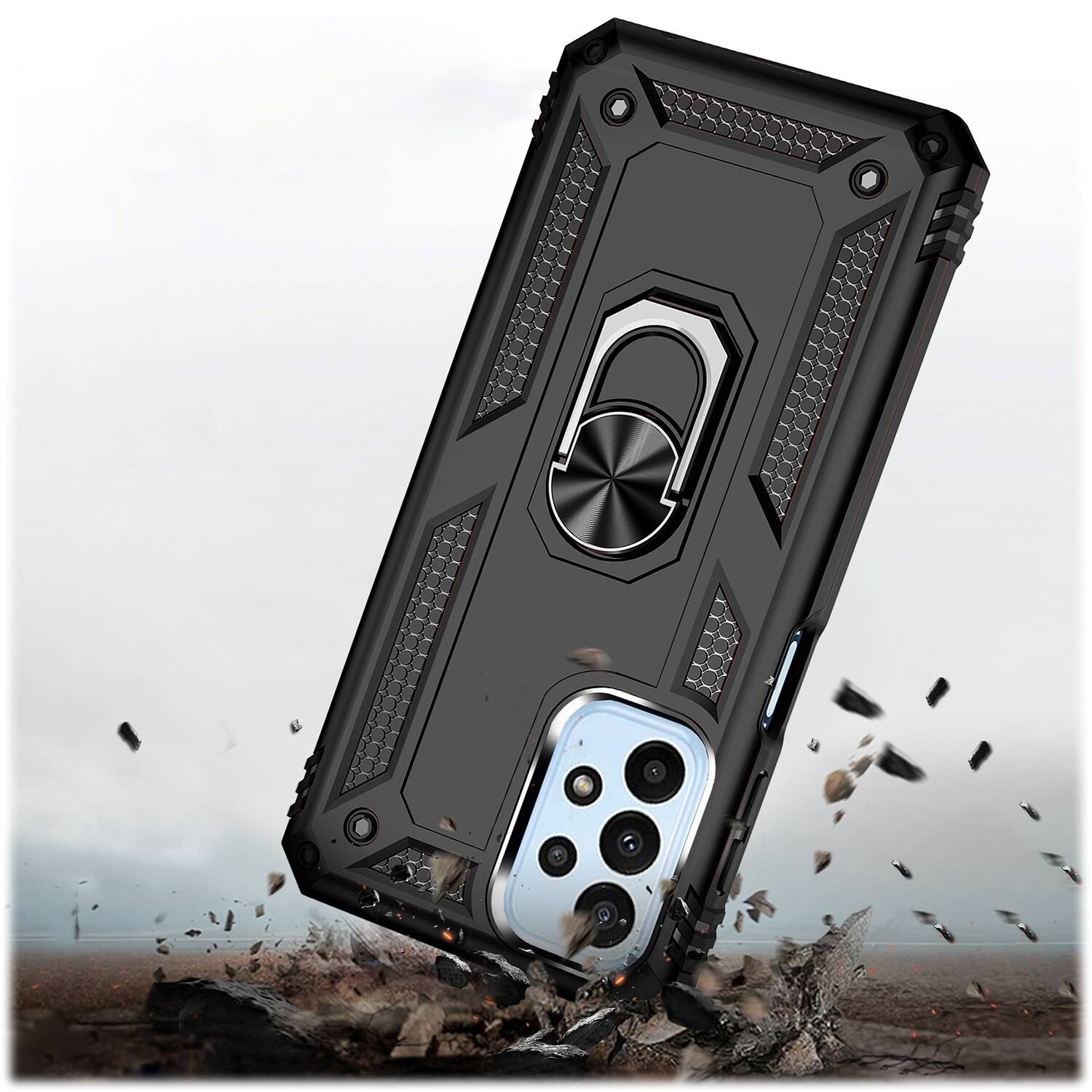 Alt View 15. SaharaCase - Military Kickstand Series Case for Samsung Galaxy A23 5G - Black.