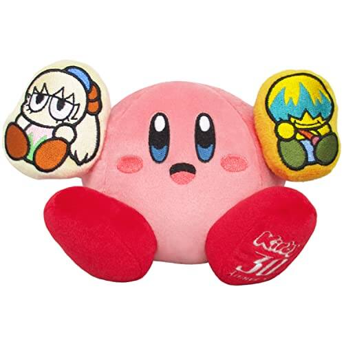 Alt View 1. Nintendo - Sanei Boeki Kirby 30th Plush Toy, Tiff And Tuff, Height 4.3 Inches (11 cm).
