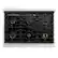 Alt View 1. ZLINE - 36 in. Wide 6 Burner Autograph Paramount Dual Fuel Range with Black and Gold Accents (SDRSZ-BLM-36-G) - Black.