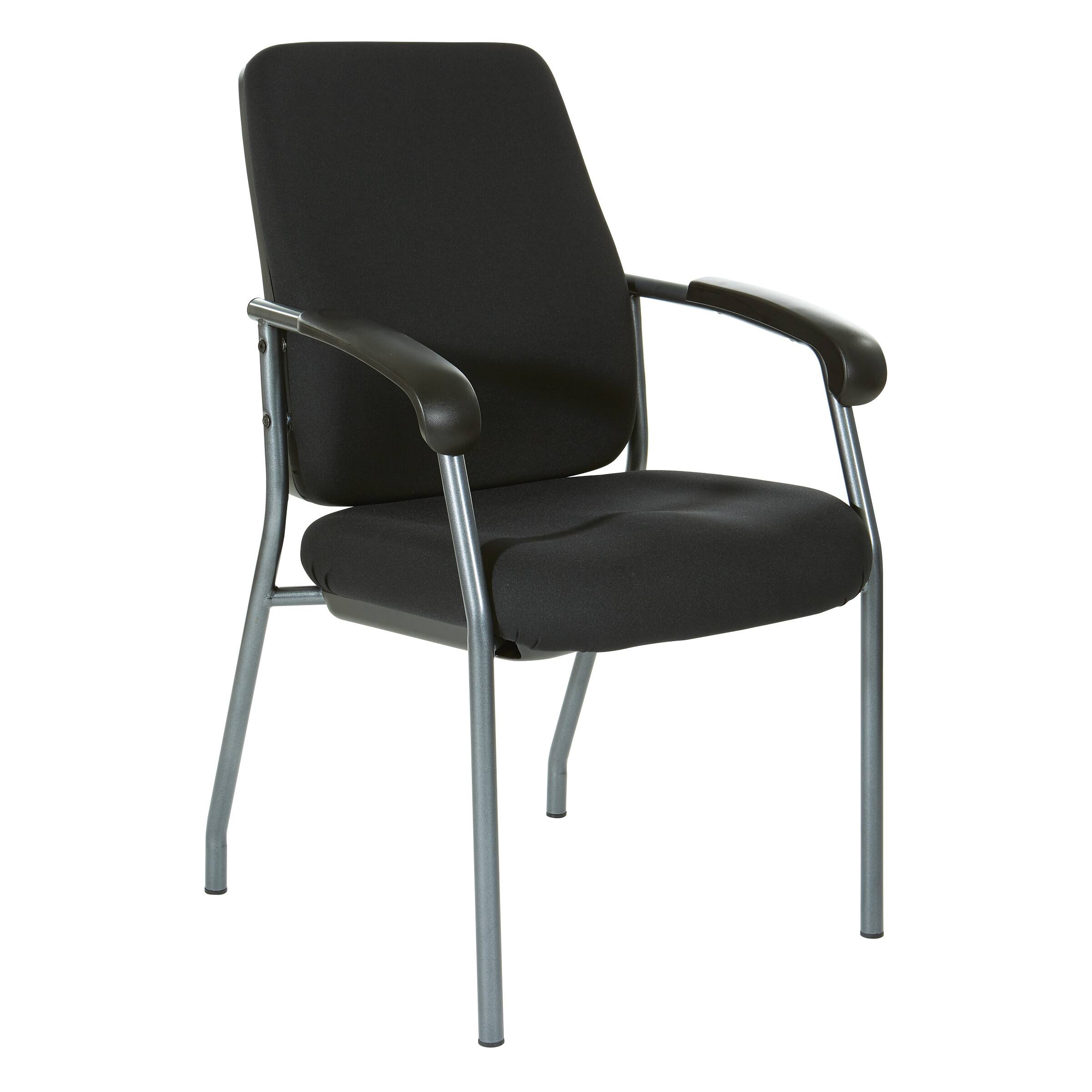 Angle. Office Star Products - Padded Visitor's Chair - Black.