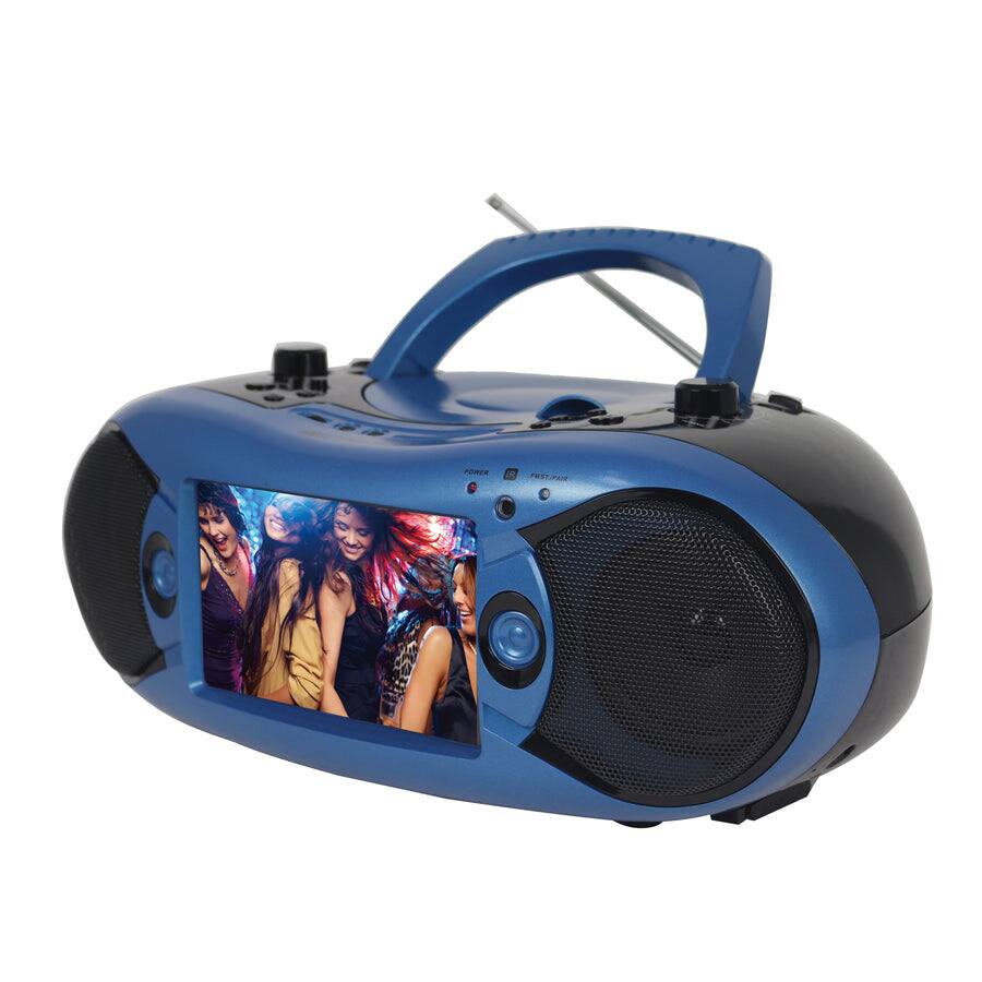 Alt View 1. Emerson - Emerson 7” Bluetooth® TV & DVD Boombox with HD-INPUT & Stereo Speakers - Blue.